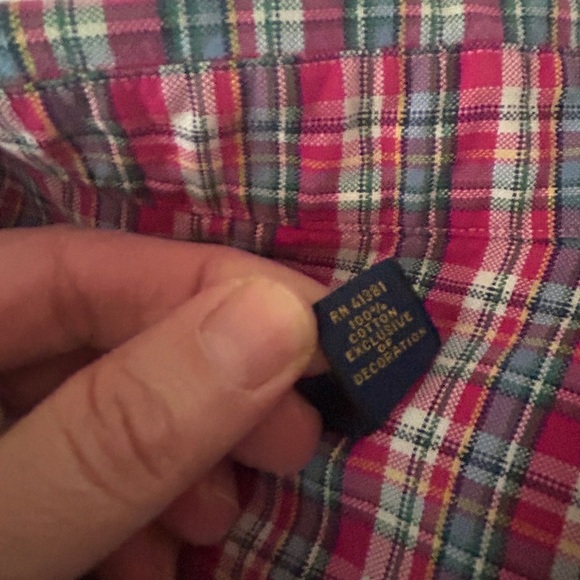 EUC like new Ralph Lauren Pink and Blue plaid Casual Button Down Shirt size XL - Picture 6 of 7